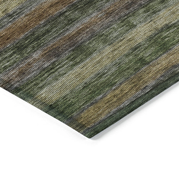 HomeRoots 5' Striped Washable Area Rug – Durable, Stain-Resistant Design for Indoor & Outdoor Spaces 9' X 12' 615834