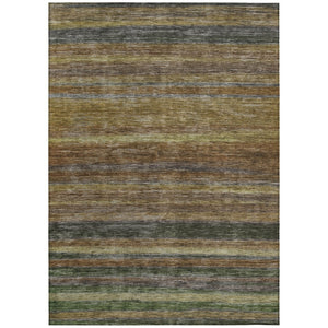 HomeRoots 5' Striped Washable Area Rug – Durable, Stain-Resistant Design for Indoor & Outdoor Spaces 10' X 14' 615835