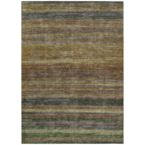 HomeRoots 5' Striped Washable Area Rug – Durable, Stain-Resistant Design for Indoor & Outdoor Spaces 10' X 14' 615835