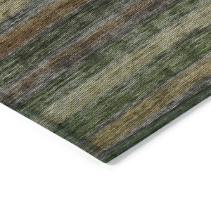 HomeRoots 5' Striped Washable Area Rug – Durable, Stain-Resistant Design for Indoor & Outdoor Spaces 10' X 14' 615835