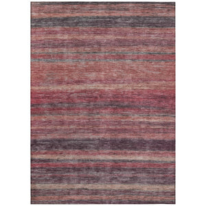 HomeRoots 5' Striped Washable Area Rug in Rust and Blush - Durable, Stylish, Perfect for Indoor and Outdoor Use 5' X 8' 615849
