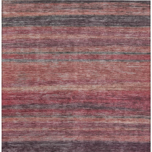 HomeRoots 5' Striped Washable Area Rug in Rust and Blush - Durable, Stylish, Perfect for Indoor and Outdoor Use 10' X 14' 615853