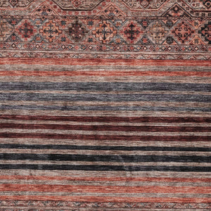 HomeRoots 5' Washable Medallion Area Rug in Rust, Gray, and Salmon for Stylish Indoor-Outdoor Spaces 8' X 10' 615911