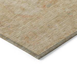 HomeRoots 5' Beige and Rust Floral Medallion Area Rug - Washable, Durable Design for Indoor and Outdoor Use 5' X 8' 615939