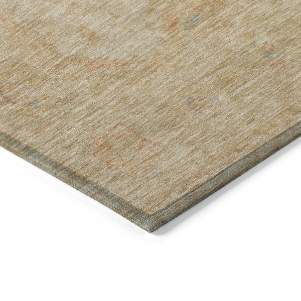 HomeRoots 5' Beige and Rust Floral Medallion Area Rug - Washable, Durable Design for Indoor and Outdoor Use 5' X 8' 615939