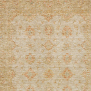 HomeRoots 9' X 12' Beige and Rust Floral Medallion Rug - Durable, Washable, Stylish for Indoors & Outdoors 615942