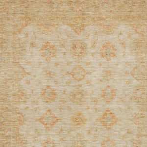 HomeRoots 5' Beige and Rust Floral Medallion Area Rug - Washable, Durable Design for Indoor and Outdoor Use 10' X 14' 615943