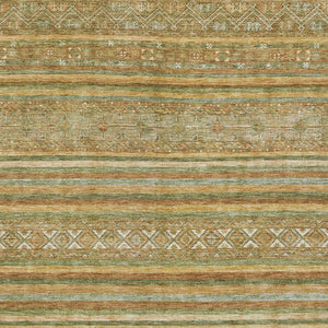 HomeRoots 5' Durable Artichoke Green Southwestern Area Rug for Indoor & Outdoor Spaces – Easy Care & Stylish 5' X 8' 615945