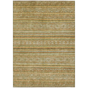 HomeRoots 5' Durable Artichoke Green Southwestern Area Rug for Indoor & Outdoor Spaces – Easy Care & Stylish 8' X 10' 615947