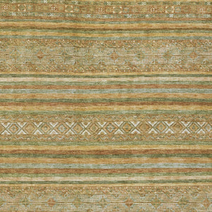 HomeRoots 5' Durable Artichoke Green Southwestern Area Rug for Indoor & Outdoor Spaces – Easy Care & Stylish 10' X 14' 615949