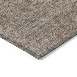 HomeRoots 5' Stylish Brown and Beige Abstract Washable Area Rug for Indoor and Outdoor Spaces, Easy Care 5' X 8' 615993