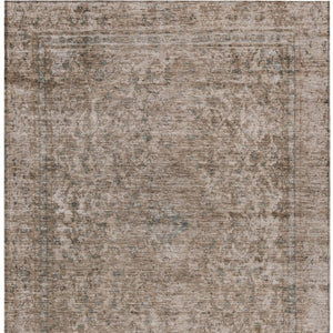 HomeRoots 5' Stylish Brown and Beige Abstract Washable Area Rug for Indoor and Outdoor Spaces, Easy Care 8' X 10' 615995