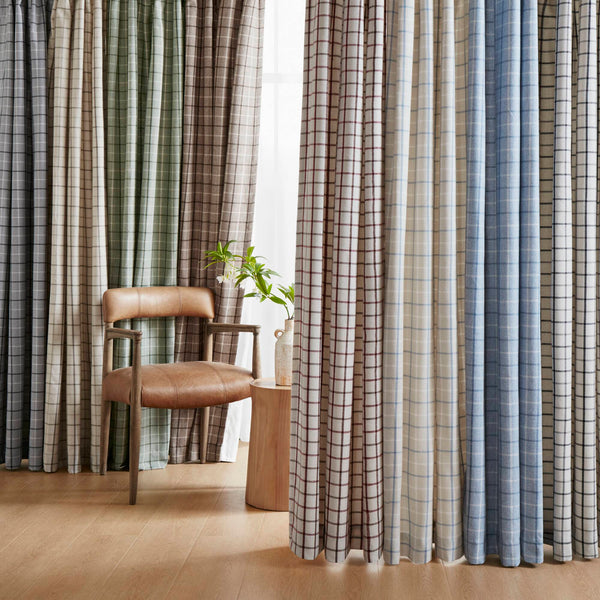 English Elm 1Pc 50X108" Cozy Plaid Curtain Panel With Fleece Lining - Versatile Rod Pocket & Back Tab Design B035P341189