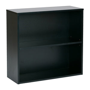 OSP Home Furnishings Prado 30" 2 Shelf Bookcase Black