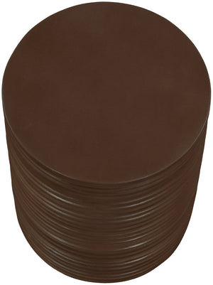 Meridian Furniture Nobi Ribbed Concrete Cylinder Accent Table Sculptural Art Deco for Indoor Outdoor Use Brown 615Brown-ET