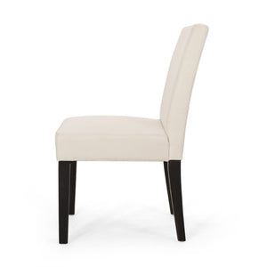 English Elm Dining Chair Set of 2 Upholstered Rubberwood Tapered Legs Contemporary Room N767P411077L
