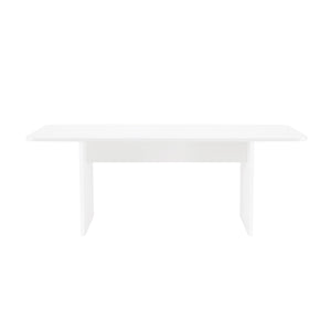 English Elm Ella 79" Dining Table in White – Modern MDF Rectangular 78.7" Table Seats 6-8 with Stable Thick Legs B365P397685