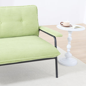 English Elm The 53-inch sofa with durable metal frame and sponge cushions, space-saving American-style comfort for studio living Green W3371P309475