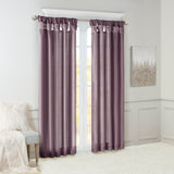 Madison Park Emilia Transitional Twist Tab Lined Window Curtain Panel MP40-3554 Purple