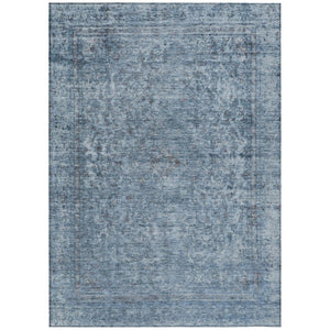 HomeRoots 5' Blue and Beige Abstract Area Rug – Stylish, Washable, and Durable for Indoor/Outdoor Spaces 8' X 10' 616001