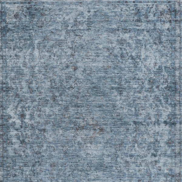 HomeRoots 5' Blue and Beige Abstract Area Rug – Stylish, Washable, and Durable for Indoor/Outdoor Spaces 9' X 12' 616002