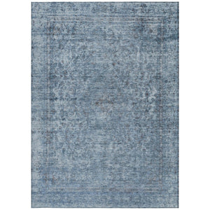 HomeRoots 5' Blue and Beige Abstract Area Rug – Stylish, Washable, and Durable for Indoor/Outdoor Spaces 10' X 14' 616003