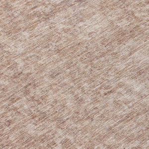 HomeRoots 5' Copper and Beige Abstract Area Rug – Stylish, Durable, Washable for Indoor & Outdoor Spaces 8' Round 616006