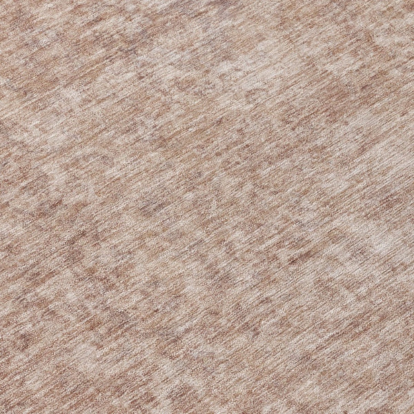 HomeRoots 5' Copper and Beige Abstract Area Rug – Stylish, Durable, Washable for Indoor & Outdoor Spaces 8' Round 616006