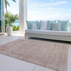HomeRoots 5' Copper and Beige Abstract Area Rug – Stylish, Durable, Washable for Indoor & Outdoor Spaces 8' X 10' 616007
