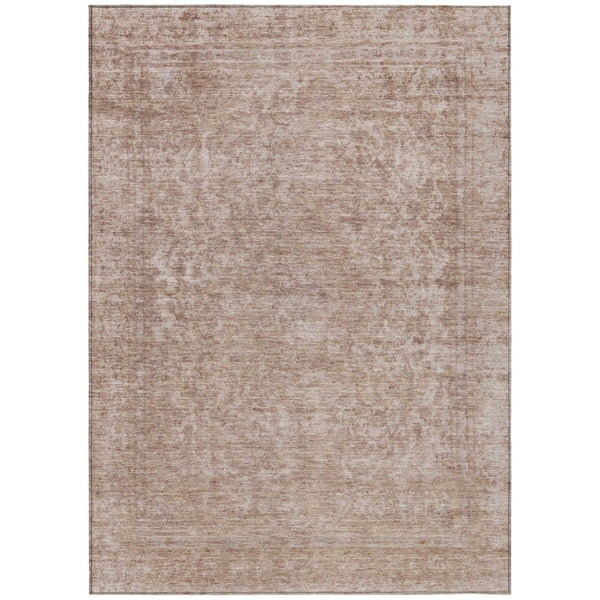 HomeRoots 5' Copper and Beige Abstract Area Rug – Stylish, Durable, Washable for Indoor & Outdoor Spaces 8' X 10' 616007