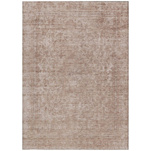 HomeRoots 5' Copper and Beige Abstract Area Rug – Stylish, Durable, Washable for Indoor & Outdoor Spaces 10' X 14' 616009