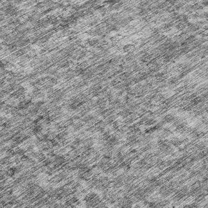 HomeRoots 5' Abstract Gray and Beige Indoor Outdoor Area Rug – Stylish, Durable, Washable for Easy Care 8' Round 616012