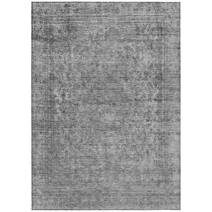 HomeRoots 5' Abstract Gray and Beige Indoor Outdoor Area Rug – Stylish, Durable, Washable for Easy Care 10' X 14' 616015