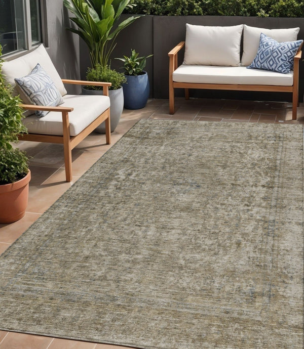 HomeRoots 5' Stylish Abstract Area Rug - Durable, Washable Design for Indoor & Outdoor Spaces, Stain Resistant 5' X 8' 616017