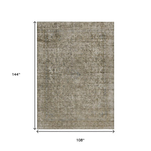 HomeRoots 5' Stylish Abstract Area Rug - Durable, Washable Design for Indoor & Outdoor Spaces, Stain Resistant 9' X 12' 616020