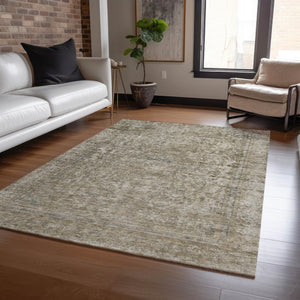 HomeRoots 5' Stylish Abstract Area Rug - Durable, Washable Design for Indoor & Outdoor Spaces, Stain Resistant 9' X 12' 616020