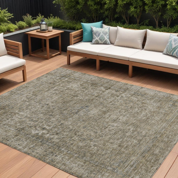 HomeRoots 5' Stylish Abstract Area Rug - Durable, Washable Design for Indoor & Outdoor Spaces, Stain Resistant 10' X 14' 616021