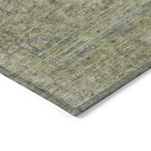 HomeRoots 5' Sage and Beige Abstract Area Rug – Stylish, Washable, Indoor/Outdoor, Durable for High Traffic Areas 9' X 12' 616026