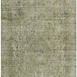HomeRoots 5' Sage and Beige Abstract Area Rug – Stylish, Washable, Indoor/Outdoor, Durable for High Traffic Areas 10' X 14' 616027