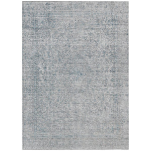HomeRoots 5' Contemporary Silver and Beige Abstract Area Rug for Indoor Outdoor High-Traffic Spaces, Washable 8' X 10' 616031