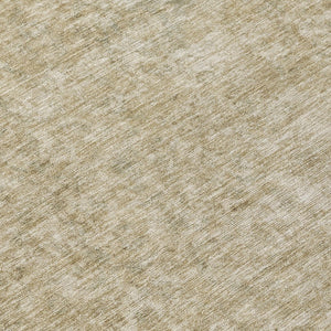 HomeRoots 5' Indoor Outdoor Area Rug - Durable Tan and Beige Abstract Design for Versatile Living Spaces 8' Round 616036