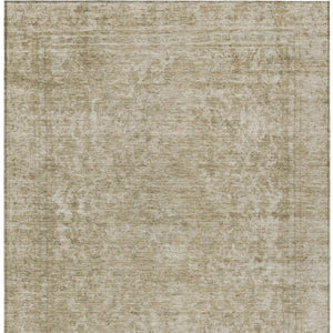HomeRoots 9' X 12' Tan And Beige Abstract Washable Area Rug - Stylish, Durable, Indoor/Outdoor, Easy-Care Design 616038