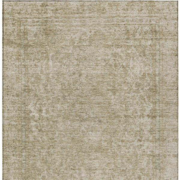 HomeRoots 9' X 12' Tan And Beige Abstract Washable Area Rug - Stylish, Durable, Indoor/Outdoor, Easy-Care Design 616038
