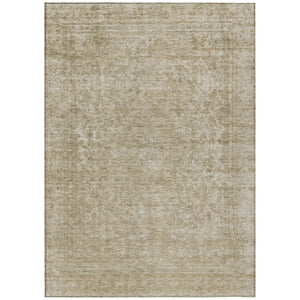 HomeRoots 9' X 12' Tan And Beige Abstract Washable Area Rug - Stylish, Durable, Indoor/Outdoor, Easy-Care Design 616038