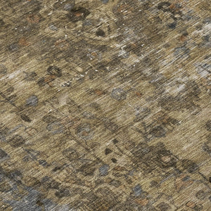 HomeRoots 5' Classic Medallion Indoor Outdoor Area Rug in Brown & Denim Blue - Washable, Durable, Versatile 8' Round 616048