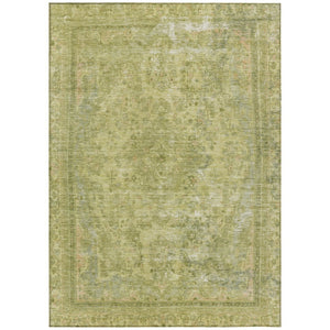 HomeRoots 5' Elegant Fern Green and Sage Medallion Area Rug - Durable, Washable Design for Indoor & Outdoor Use 5' X 8' 616065
