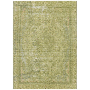 HomeRoots 5' Elegant Fern Green and Sage Medallion Area Rug - Durable, Washable Design for Indoor & Outdoor Use 10' X 14' 616069
