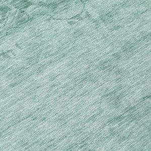 HomeRoots 5' Aqua and Teal Medallion Area Rug - Vibrant, Washable, Indoor-Outdoor Charm for Any Space 8' Round 616090