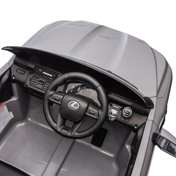 English Elm Licensed Lexus Lx600 24v Two Seater Kids Ride on Suv with Remote and Suspension Gray W1578P339058