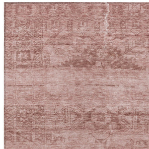 HomeRoots 5' Blush and Mauve Medallion Area Rug - Stylish, Washable Indoor/Outdoor Rug for Versatile Spaces 8' X 10' 616103